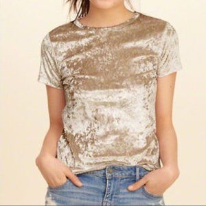 HOLLISTER VELVET BABY GOLD SHIRT